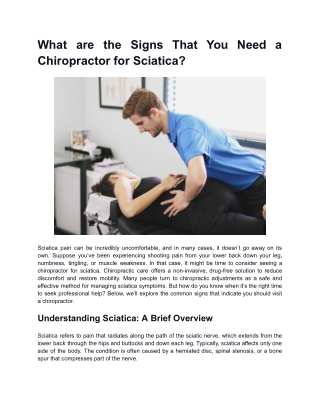 Download Our Free Guide: "Do You Need a Chiropractor for Sciatica?