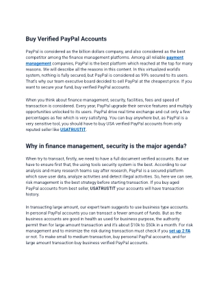 10 Best Site To Buy Verified PayPal Accounts