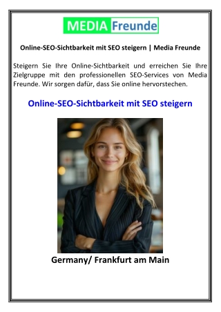 Online-SEO-Sichtbarkeit mit SEO steigern  Media Freunde