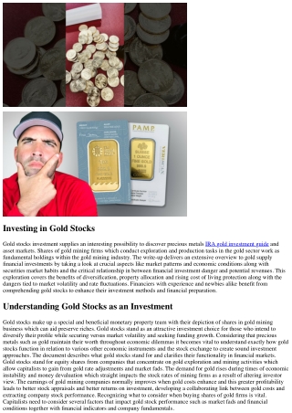 Are Gold Mining Stocks a Smart Investment?