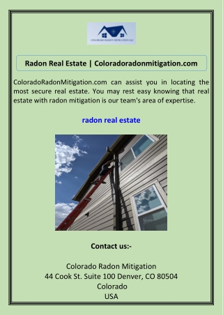 Radon Real Estate Coloradoradonmitigation.com