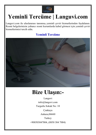 Yeminli Tercüman | Languvi.com
