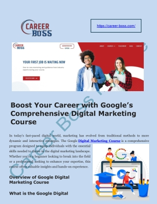 Digital Marketing Course - Career Boss Institute