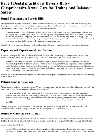 Dental Group of Beverly Hills