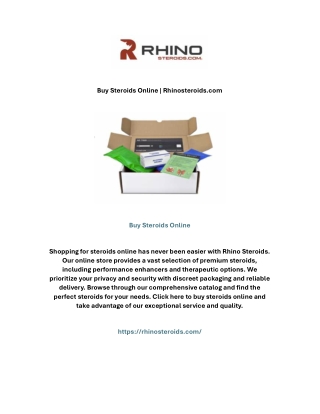 Buy Steroids Online | Rhinosteroids.com