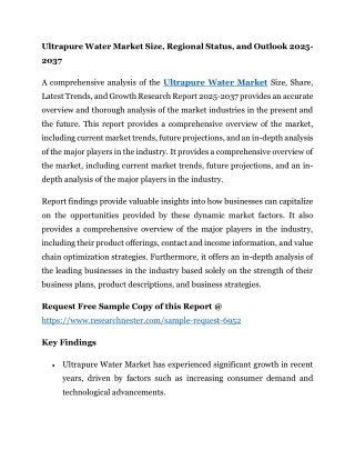 Ultrapure Water Market