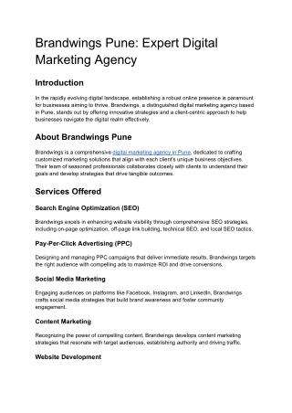 _Brandwings Pune_ Expert Digital Marketing Agency