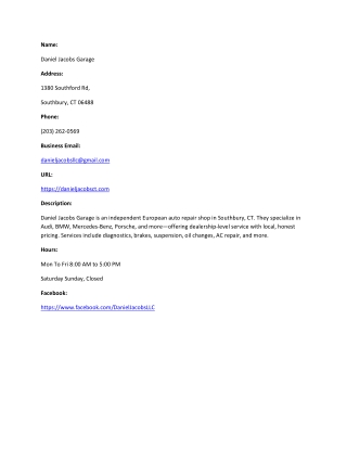 Daniel Jacobs Garage