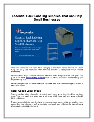 Essential Rack Labeling Supplies That Can Help Small Businesses