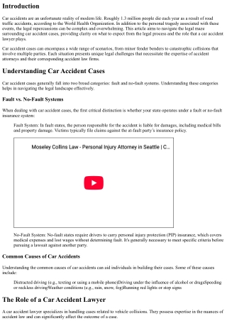 Navigating the Legal Maze: Car Accident Cases Explained