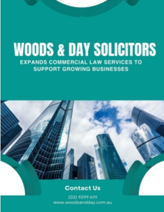 Woods & Day Solicitors Expands Commercial Law Services to Support Growing Businesses