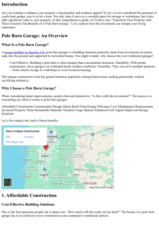 Transform Your Property with These Essential Ten Benefits of A Pole Barn Garage