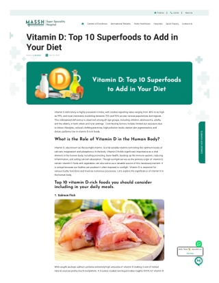 Explore Vitamin D: Top 10 Superfoods to Add in Your Diet
