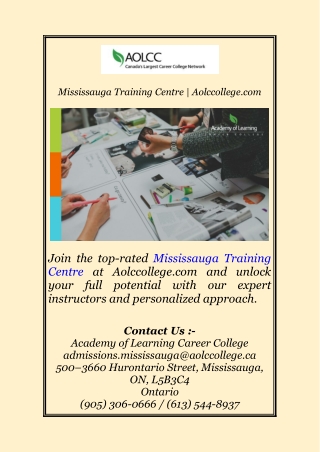 Mississauga Training Centre | Aolccollege.com