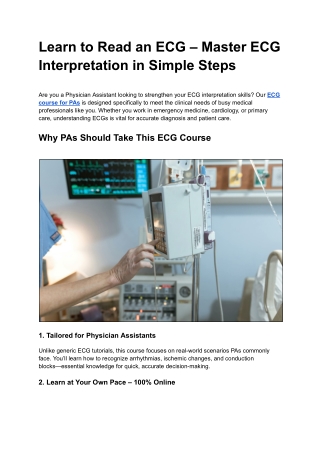Learn to Read an ECG – Master ECG Interpretation in Simple Steps