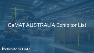 CeMAT AUSTRALIA Exhibitor List