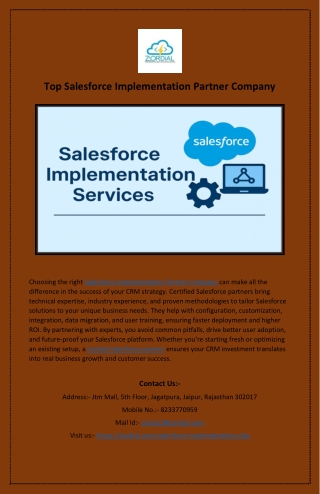 Top Salesforce Implementation Partner Company
