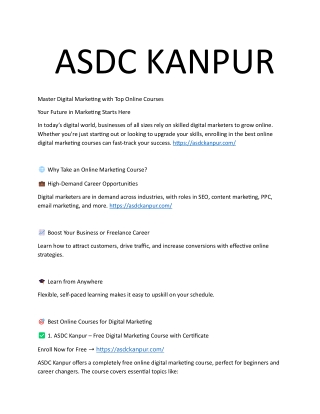 ASDC KANPUR
