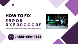 How To Fix Error 0x800CCC0E