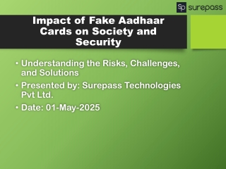 Impact of Fake Aadhaar Cards on Society and Security