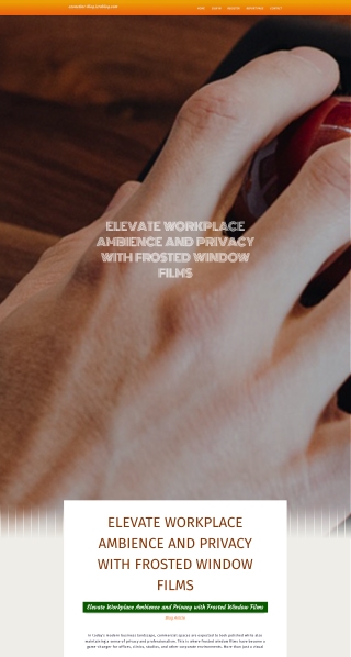 Elevate Workplace Ambience and Privacy with Frosted Window Films