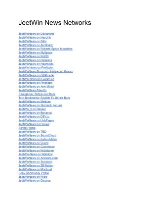 JeetWin News Networks
