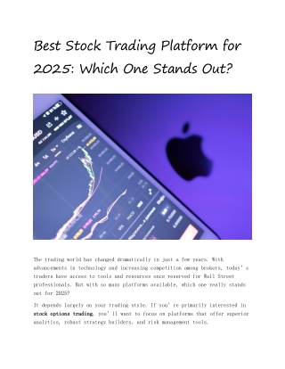 Best Stock Trading Platform for 2025