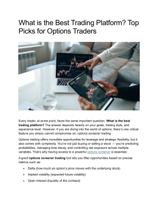 What is the Best Trading Platform