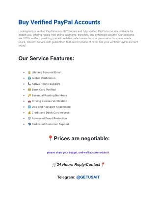 Best Place To Buy Verified Paypal  Accounts In USA in 2025