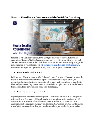 How to Excel in  2 Commerce with the Right Coaching
