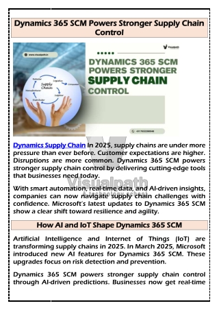 Best Dynamics Supply Chain Microsoft Dynamics 365 Training