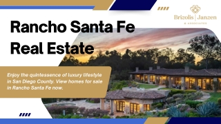 Rancho Santa Fe Luxury Homes for Sale - Brizolis Janzen & Associates