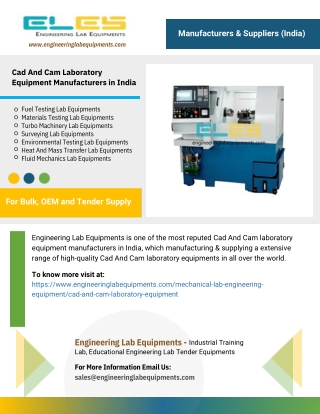 Cad And Cam Laboratory Equipment Manufacturers in India