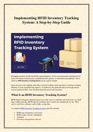 Implementing RFID Inventory Tracking System