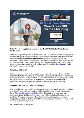 WordPress gpl plugin