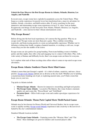 escape room los angeles