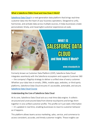 Best Salesforce Data Cloud Training in Hyderabad