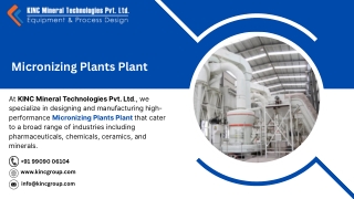 Micronizing Plants Plant Manufacturers in India