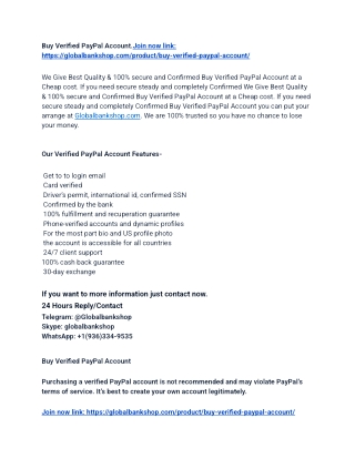 Buy Verified PayPal Account