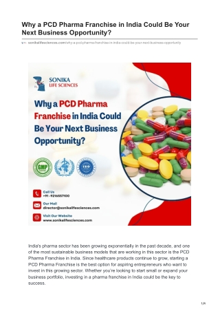 Why a PCD Pharma Franchise in India Could Be Your Next Business Opportunity?