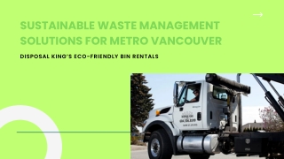 Sustainable Waste Management & Bin Rentals in Metro Vancouver | Disposal King