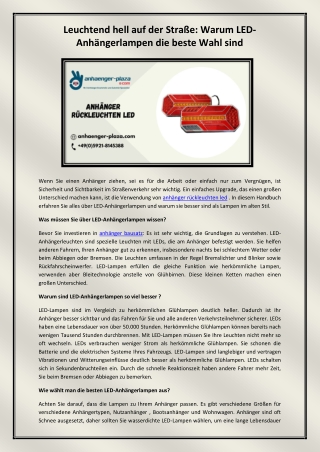 anhänger rückleuchten led