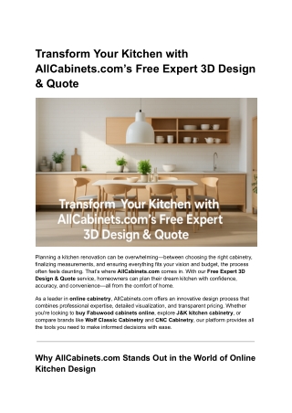 Free Expert 3D Kitchen Design & Quote – AllCabinets.com