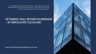 Retaining Wall Repairs in Brisbane by Bricklayer Cleveland
