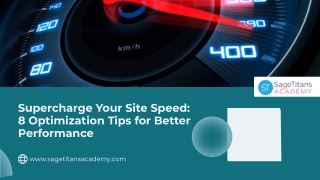 Supercharge Your Site Speed 8 Optimization Tips for Better Performance