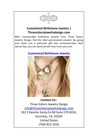 Customized Birthstone Jewelry  Threesistersjewelrydesign.com