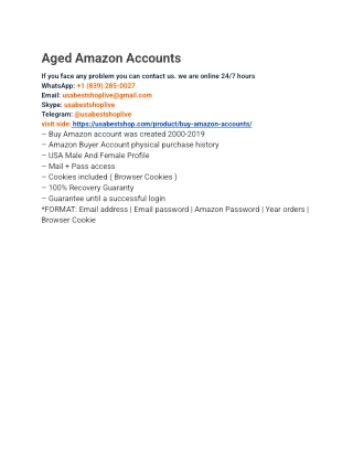 Guide to Buying a Buy Amazon Account for 2025