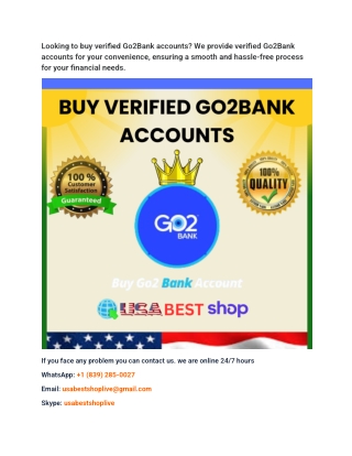 Top 13 Buy, Verified Go2 Bank Account - 100_ Best