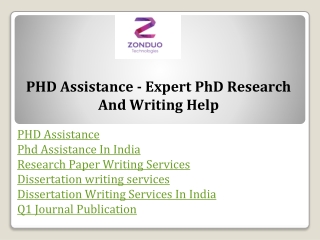 PHD Assistance - Expert PhD Research And Writing Help