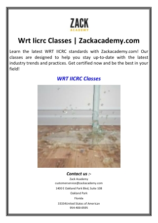 Wrt Iicrc Classes Zackacademy.com